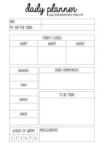 46 of the Best Printable Daily Planner Templates - Kitty Baby Love