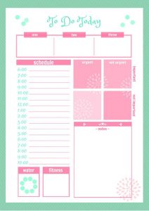 Cute Daily Planner Template