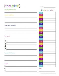 Daily Planner Free Printable