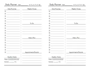 Daily Planner Sheets Free Printable