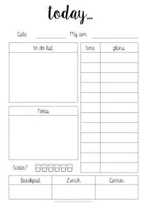 Free Printable Daily Planner for Students