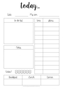 Free Printable Daily Planner for Students