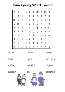 Free Thanksgiving Word Searches to Print
