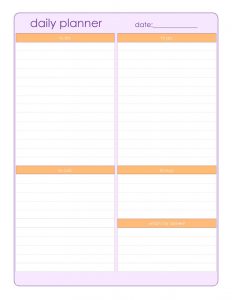 Printable Daily Planner