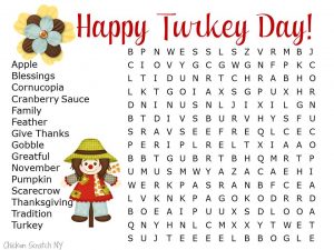 Thanksgiving Word Search Games