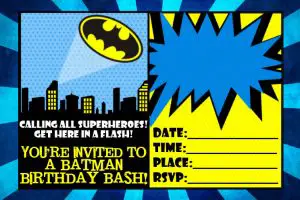 Batman Birthday Invitations