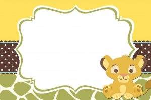 Lion King Baby Shower Invitations