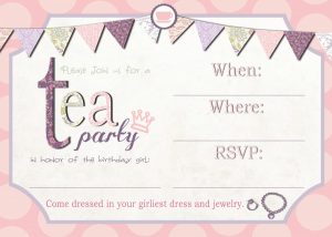 Mad Hatter Tea Party Bridal Shower Invitations