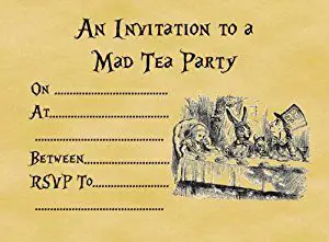 Mad Hatter Tea Party Invitations