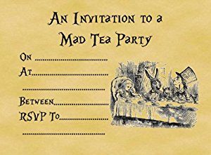 Mad Hatter Tea Party Invitations