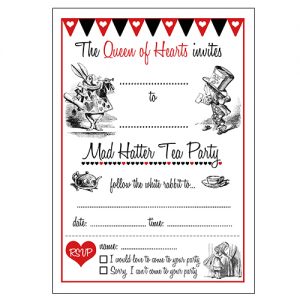 Mad Hatter Tea Party Invitations Free