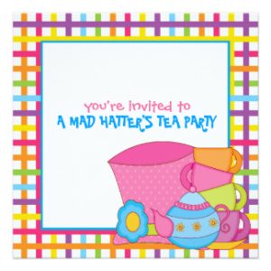 Mad Hatter Tea Party Invites