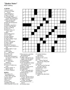 Summer Crossword Puzzle Printable Middle School