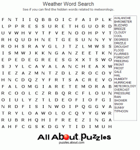 Word Search Weather