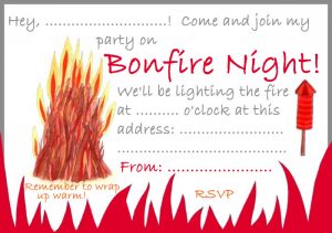 Bonfire Party Invitations