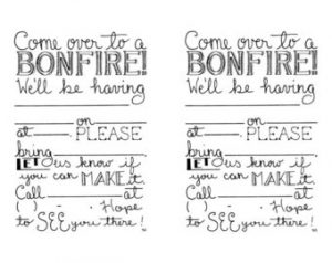 Bonfire Party Invites