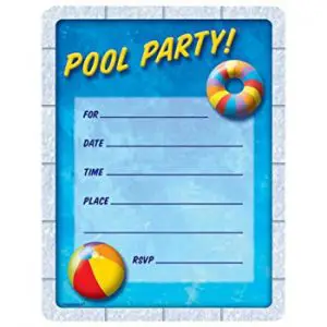 Cool Pool Party Invitations