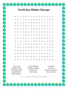 Earth Day Word Search 2nd Grade
