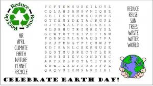 Earth Day Word Search Difficult