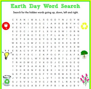 Earth Day Word Search Hard