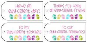 Easter Gift Tags For Students