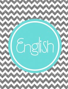 English Binder Cover