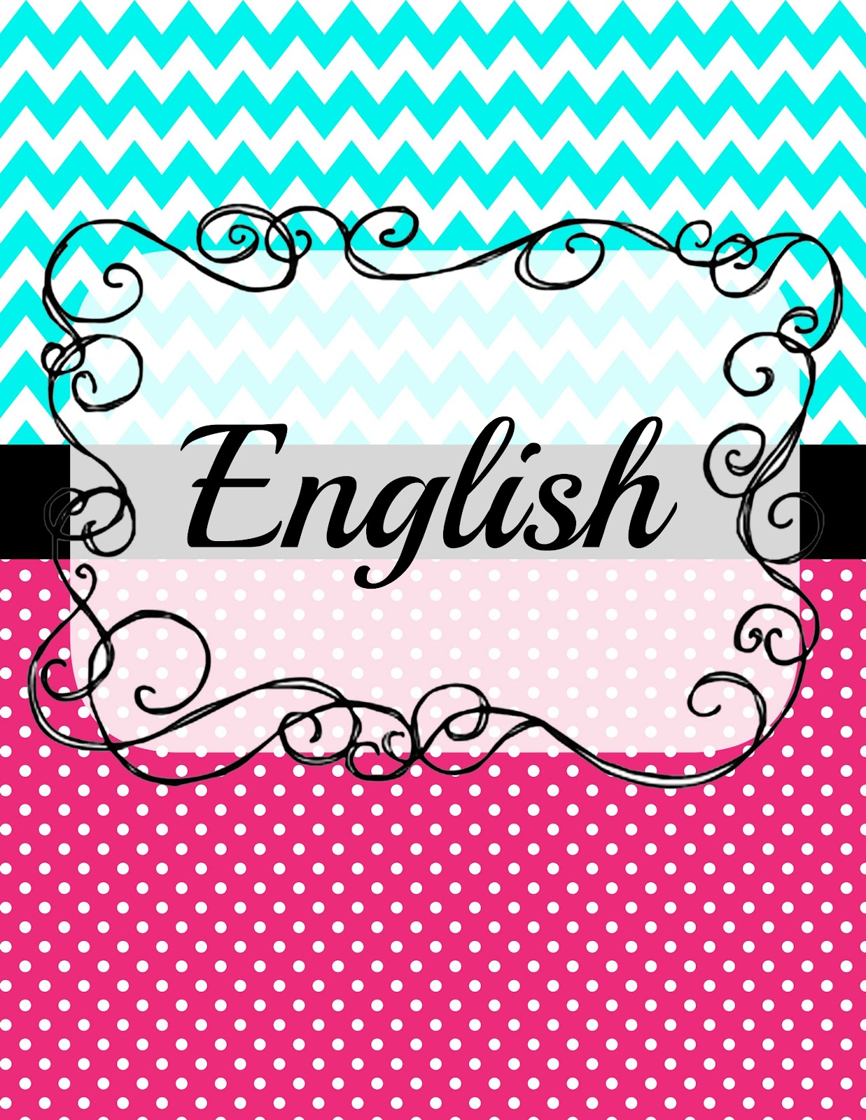 english binder cover