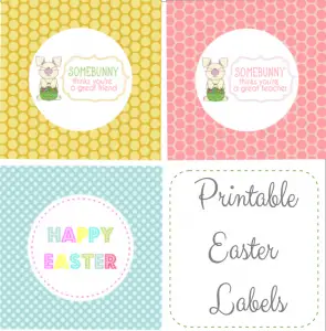 Free Easter Basket Gift Tags