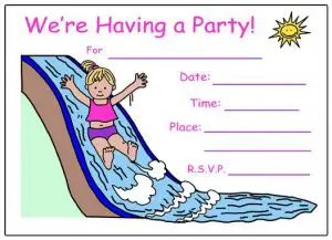 Girl Pool Party Invitations