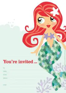 Mermaid Pool Party Invitations