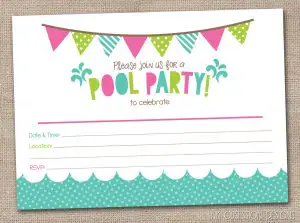 Pool Party Invitation Template