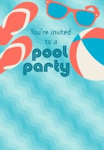 Teenage Pool Party Invitations