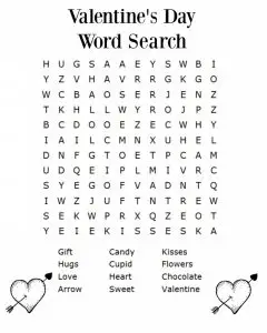 Valentines Word Search