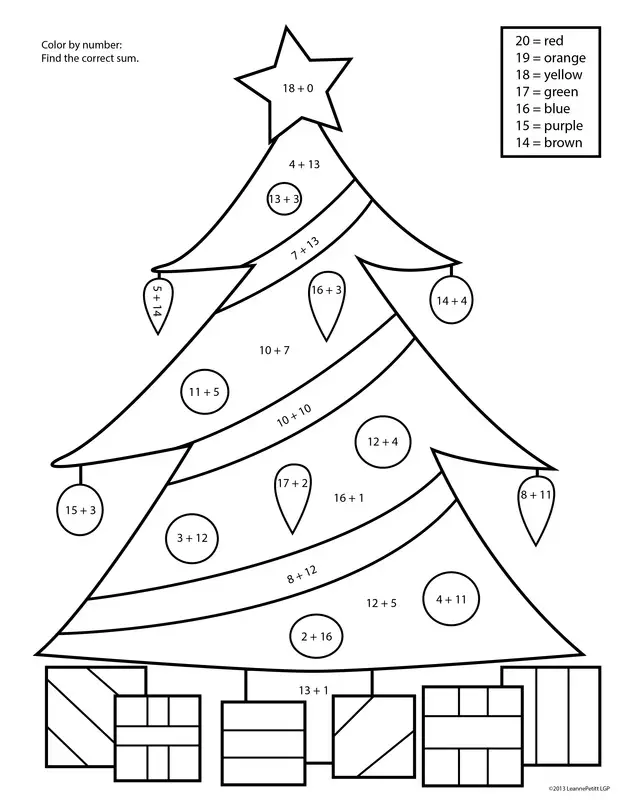 Free Printable Color By Number Addition