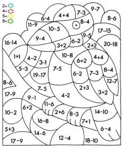 Addition Subtraction Color by Number