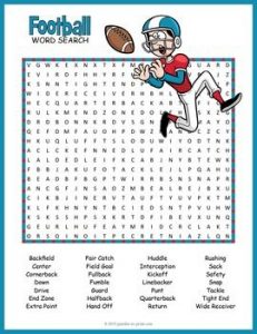 Football Vocabulary Crossword