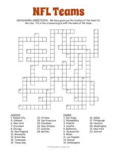 Sports Crossword Puzzles for Adults