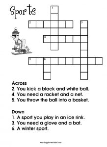 Sports Crossword Puzzles to Print