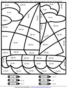 Division Color by Number 3rd Grade