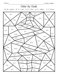 Division Color by Number Christmas