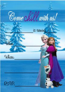 Frozen Birthday Invitations Printable Free