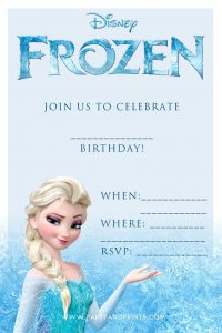 Frozen Party Invitations