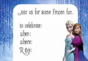 Frozen Printable Invitations Free