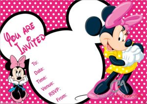 Minnie Mouse 1st Birthday Invitations