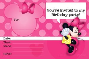 Minnie Mouse Birthday Invitations