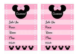 Minnie Mouse Birthday Invites