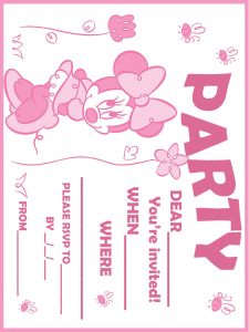 Minnie Mouse First Birthday Invites
