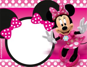 Pink Minnie Mouse Birthday Invitations