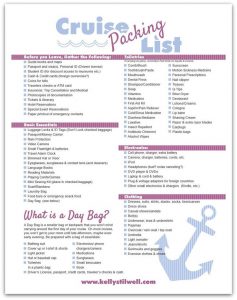 Free Printable Cruise Packing Checklist