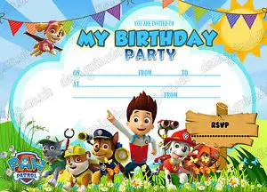 Paw Patrol Birthday Invitations Free